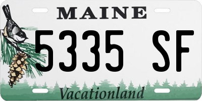 ME license plate 5335SF