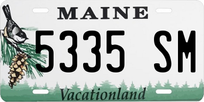 ME license plate 5335SM