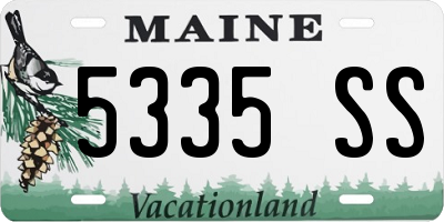 ME license plate 5335SS