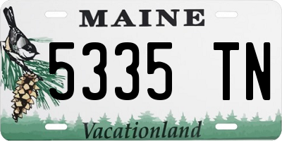 ME license plate 5335TN