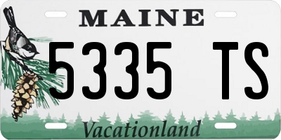 ME license plate 5335TS