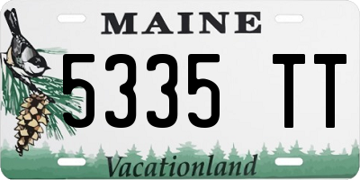 ME license plate 5335TT