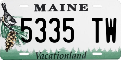 ME license plate 5335TW