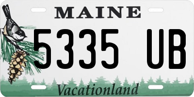 ME license plate 5335UB