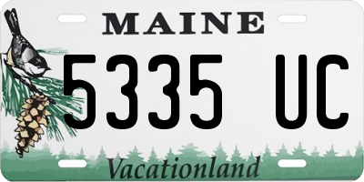 ME license plate 5335UC