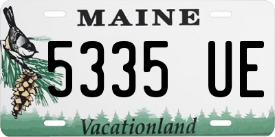 ME license plate 5335UE