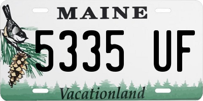 ME license plate 5335UF