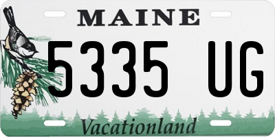 ME license plate 5335UG
