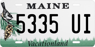 ME license plate 5335UI