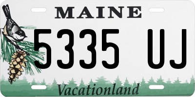 ME license plate 5335UJ