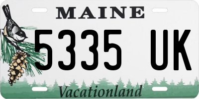 ME license plate 5335UK