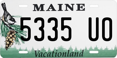 ME license plate 5335UO