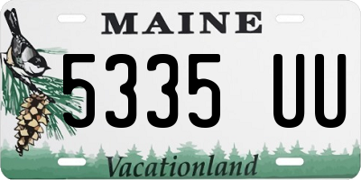 ME license plate 5335UU