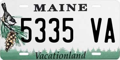ME license plate 5335VA