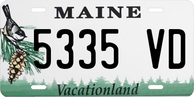 ME license plate 5335VD