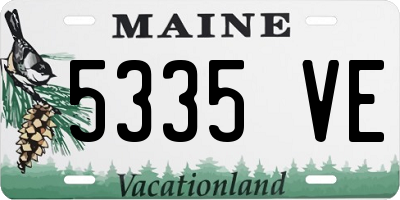 ME license plate 5335VE