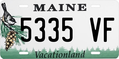 ME license plate 5335VF
