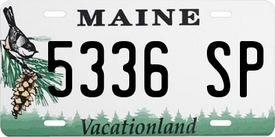 ME license plate 5336SP