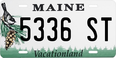 ME license plate 5336ST
