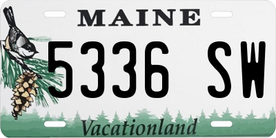 ME license plate 5336SW