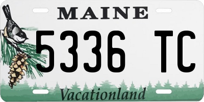 ME license plate 5336TC