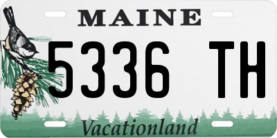 ME license plate 5336TH