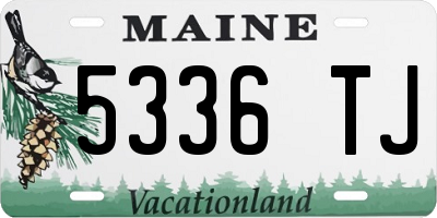 ME license plate 5336TJ