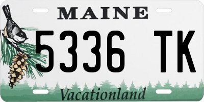 ME license plate 5336TK