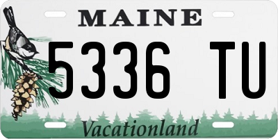 ME license plate 5336TU