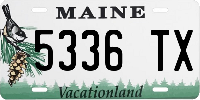 ME license plate 5336TX