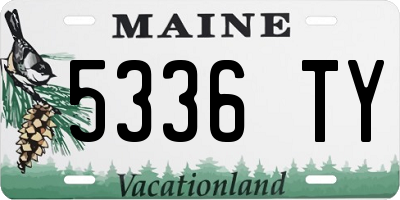 ME license plate 5336TY