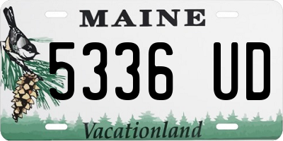 ME license plate 5336UD