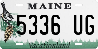 ME license plate 5336UG