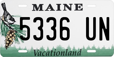 ME license plate 5336UN