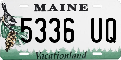 ME license plate 5336UQ