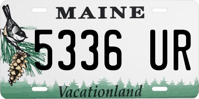 ME license plate 5336UR
