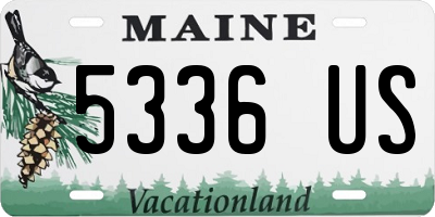 ME license plate 5336US