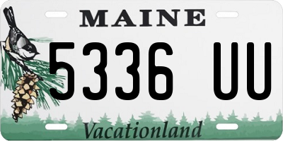 ME license plate 5336UU