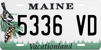 ME license plate 5336VD