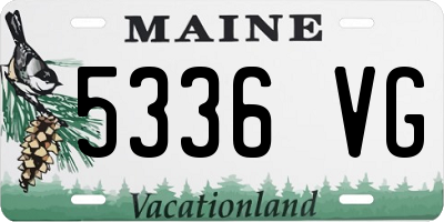 ME license plate 5336VG