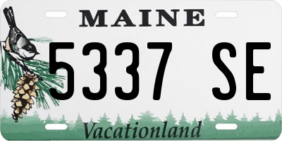 ME license plate 5337SE