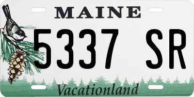 ME license plate 5337SR