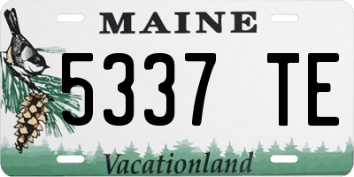 ME license plate 5337TE