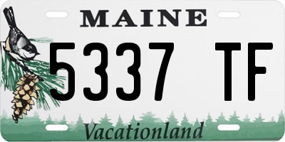 ME license plate 5337TF