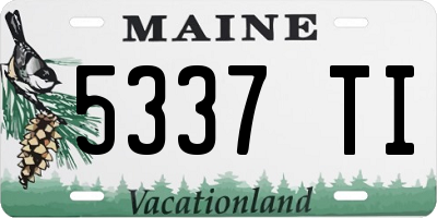 ME license plate 5337TI