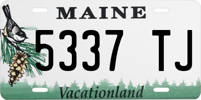 ME license plate 5337TJ