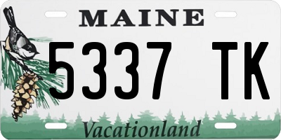 ME license plate 5337TK