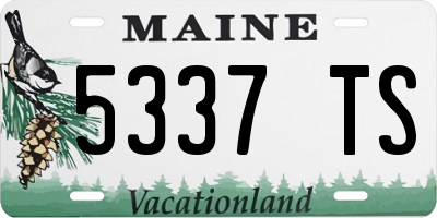ME license plate 5337TS