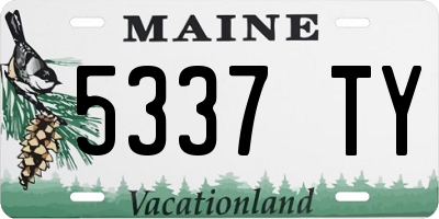 ME license plate 5337TY