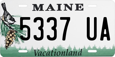 ME license plate 5337UA
